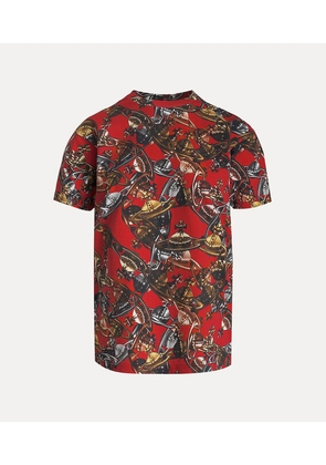 Vivienne Westwood Classic T-shirt Cotton Crazy Orbs Red M Unisex