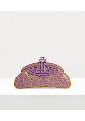 Vivienne Westwood Amber Clutch Leather Lilac / Yellow