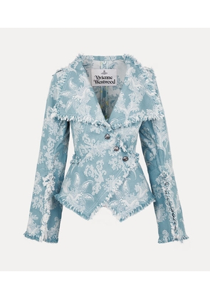 Vivienne Westwood Worth More Jacket Cotton Blue Coral 40 Women