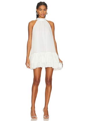 Alice + Olivia Erna Mini Dress in White. Size XS.