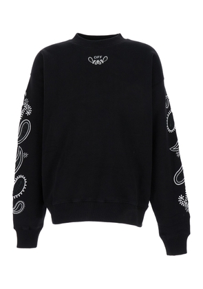 Off-White Black Sweatshirt With Maxi Detail At The Back In Cotton Man