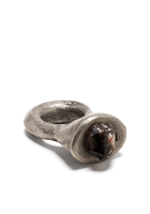 Parts of Four Giant Roman Alligator ring - Silver