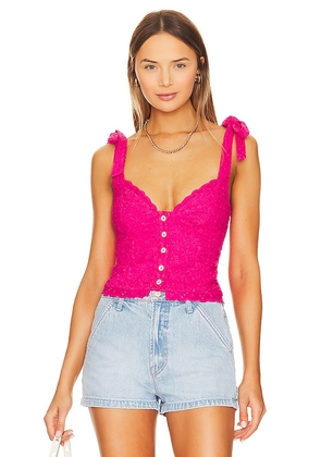 MAJORELLE Angie Bustier Top in Fuchsia. Size XS.