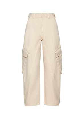 J. W. Anderson Cream White Twisted Cargo Jeans