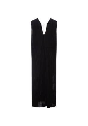 Jil Sander Black Silk Oversize Dress
