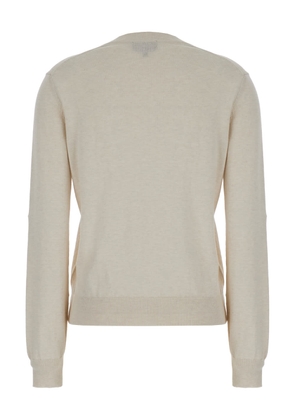 A. P.C. victoria Beige Sweater With Apc Embroidery In Cotton Woman
