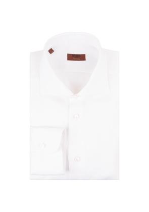 Barba Napoli White Linen Slim Fit Shirt