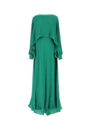 Valentino Garavani Grass Green Crepe Long Dress