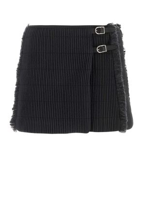 Durazzi Milano Black Stretch Polyester Mini Skirt