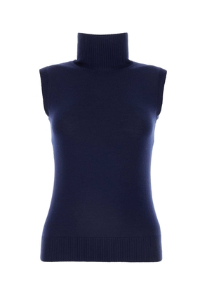SportMax Dark Blue Wool Ardenza Vest