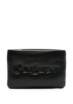 Saint Laurent logo-debossed leather wallet - Black