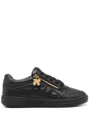 Palm Angels University zipped leather sneakers - Black