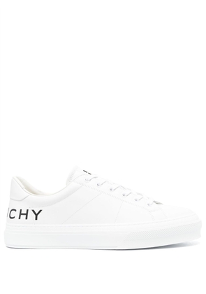 Givenchy logo-print leather sneakers - White