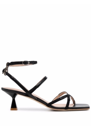 Scarosso Sally leather sandals - Black