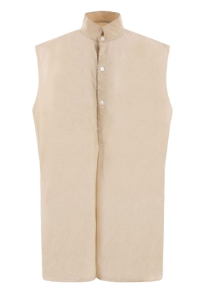 QUIRA sleeveless cotton blouse - Neutrals