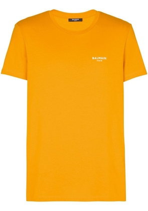 Balmain logo-print cotton T-shirt - Orange
