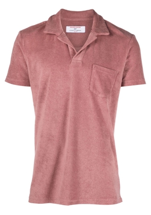 Orlebar Brown short-sleeved terry-cloth polo shirt - Pink