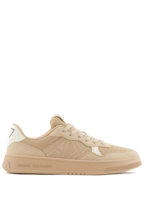 Armani Exchange logo-embroidered sneakers - Neutrals