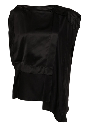 MM6 Maison Margiela asymmetric satin blouse - Black