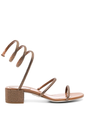René Caovilla Juniper 40mm crystal-embellished sandals - Brown