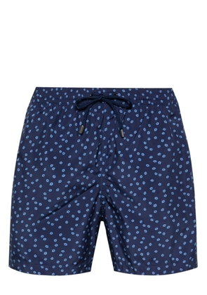 Canali floral-print swim shorts - Blue