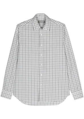 Canali check-pattern cotton shirt - Green