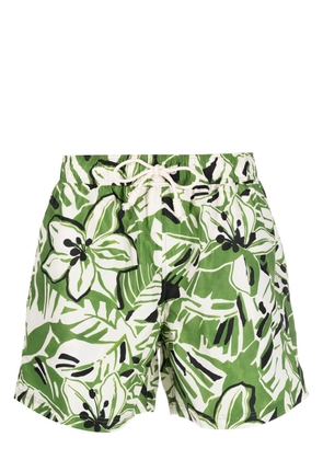 Palm Angels floral-print drawstring swim shorts - Green