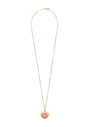 Palm Angels monogram-pendant chain necklace - Gold
