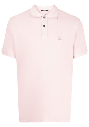 C.P. Company embroidered-logo polo shirt - Pink