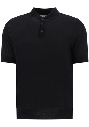 Brunello Cucinelli cotton-piqué polo shirt - Black