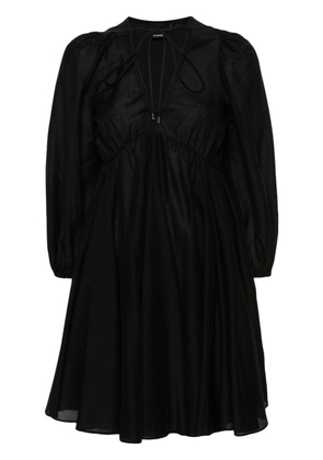 PINKO V-neck cotton-blend minidress - Black