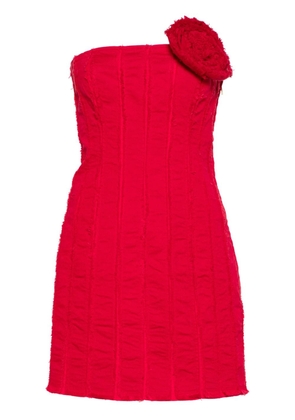 Blumarine strapless denim mini dress - Red