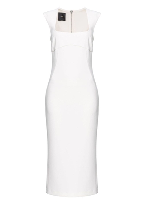 PINKO crepe cap-sleeve midi dress - White