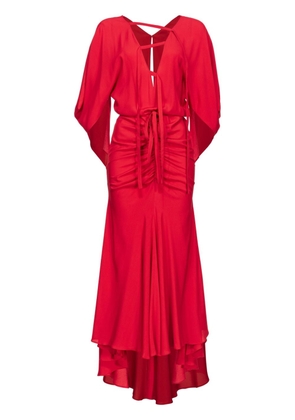 PINKO Chamonix ruched maxi dress - Red