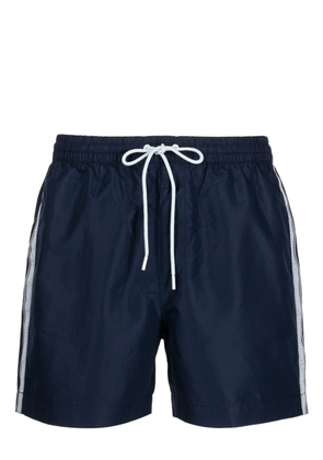 Calvin Klein logo-tape swim shorts - Blue