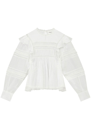 MARANT ÉTOILE Ganael ruffle-detail cotton blouse - White
