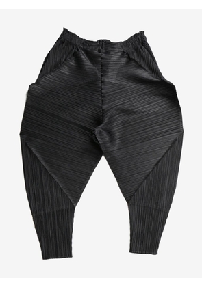 Pleats Please Issey Miyake plissé-effect trousers - Black