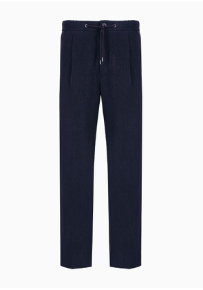 OFFICIAL STORE Single-dart, Pure Linen Canvas Trousers