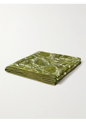 Etro - Floral-Print Cotton-Terry Towel - Men - Green