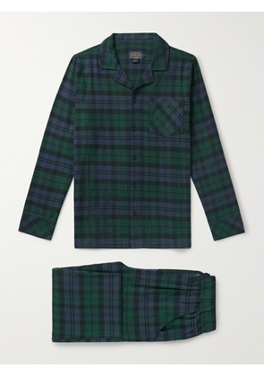 Pendleton - Checked Cotton-Flannel Pyjama Set - Men - Green - S