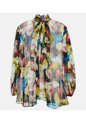 Dolce&Gabbana Floral silk chiffon blouse