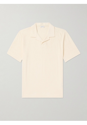 Sunspel - Camp-Collar Cotton-Terry Polo Shirt - Men - Neutrals - S