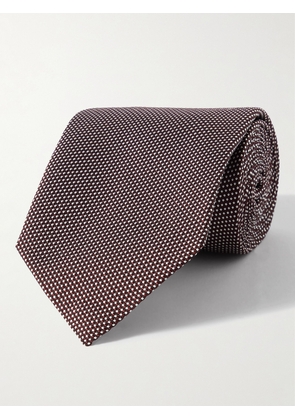 TOM FORD - 8cm Silk-Jacquard Tie - Men - Burgundy