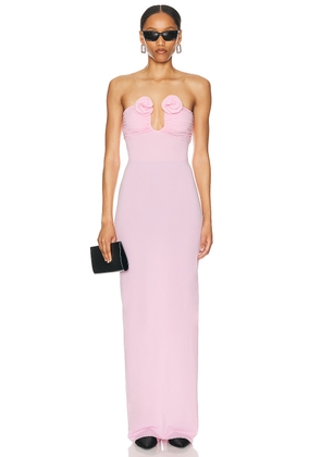 Magda Butrym Strapless Maxi Dress in Pink - Pink. Size 38 (also in ).