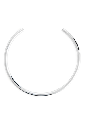 Silver-Plated Cuff Necklace - Silver