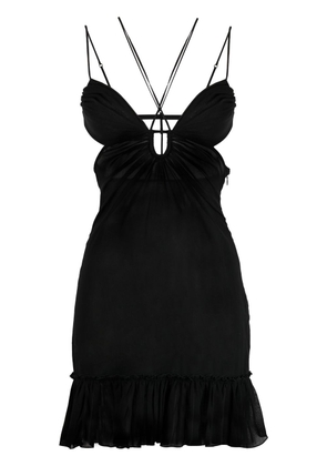 Nensi Dojaka cut-out detail minidress - Black