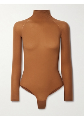 Alaïa - Jersey Turtleneck Bodysuit - Brown - FR34,FR36,FR38,FR40,FR42,FR44,FR46