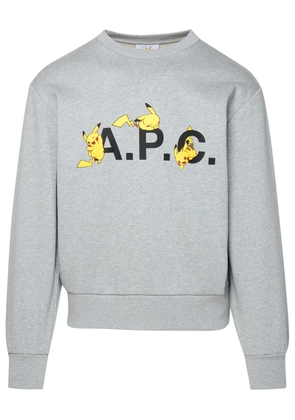 A. P.C. pokémon Pikachu Grey Cotton Sweatshirt