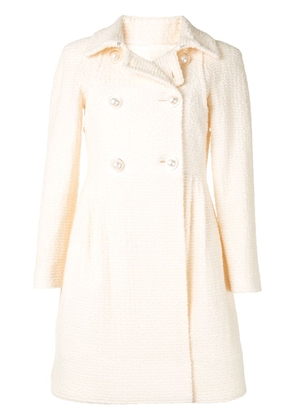 CHANEL Pre-Owned 1990s double-breasted bouclé coat - White