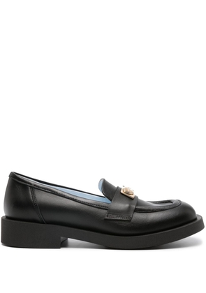 Chiara Ferragni square-toe leather loafers - Black